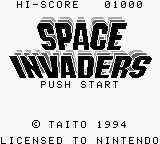Space Invaders (Europe) Title Screen
